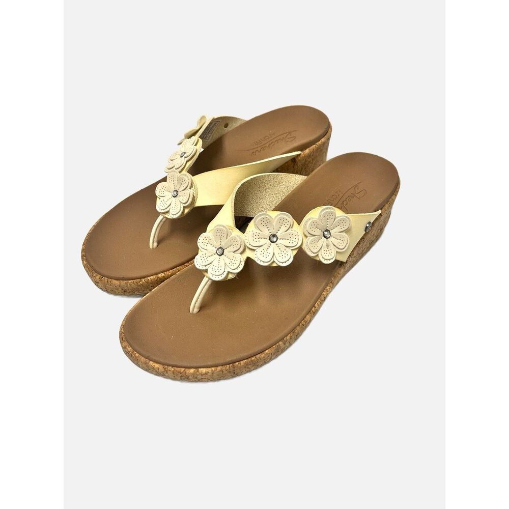 Skechers Cali Arch Fit Beverlee Rare Blossom Wedge Sandal Size 10